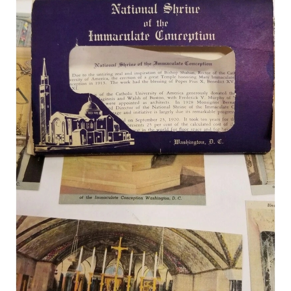 Antique 15 Postcard‎ Set - National Shrine of the Immaculate Conception - Picture 5 of 10